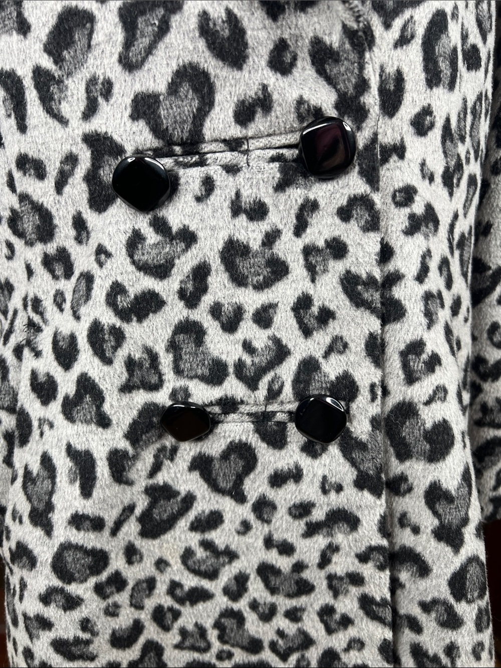 Anthropologie Elevenses Leopard Swing Trapeze Coat Size Large EUC - Picture 6 of 8